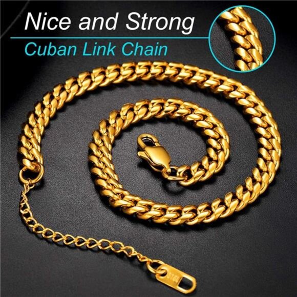 Resizable Anklet Chain for Women Men,Figaro/Wheat/Twist Rope/Cuban Foot Bracelet - Picture 6 of 7